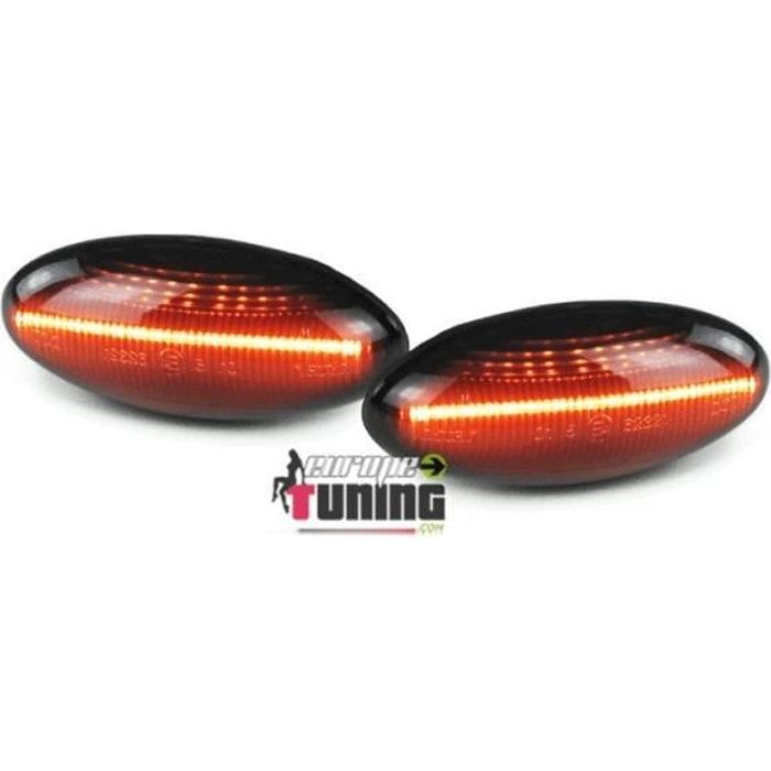 REPETITEURS NOIRS CLIGNOTANTS LEDS PEUGEOT 206 307 ... & CITROEN C1 C2 C3 ...(04889)