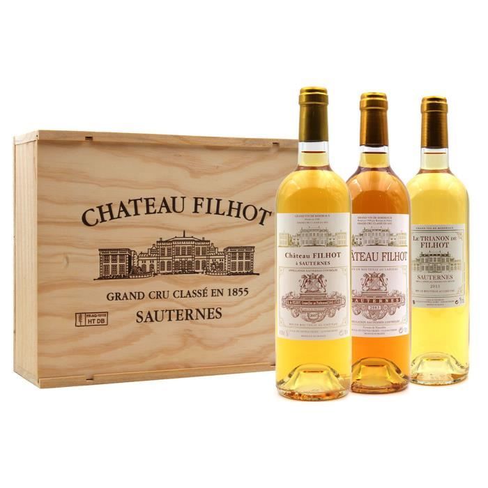 Coffret Découverte Filhot & Trianon 2003, 2007, 2013 Vin Blanc 75cl AOC Sauternes