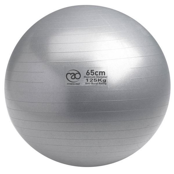 125Kg Swiss Ball pompe incluse - 65cm gris