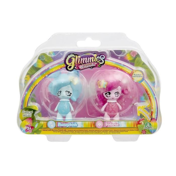GLIMMIES Rainbow Friends Modèles Bunnybeth & Volaria 6 cm - Mini Figurine à Collectionner