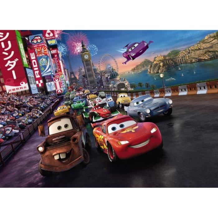 Papier peint Cars Race Disney 254X184 CM