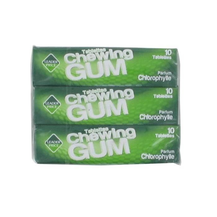 Chewing-gum parfum chlorophylle Leader Price - 78g