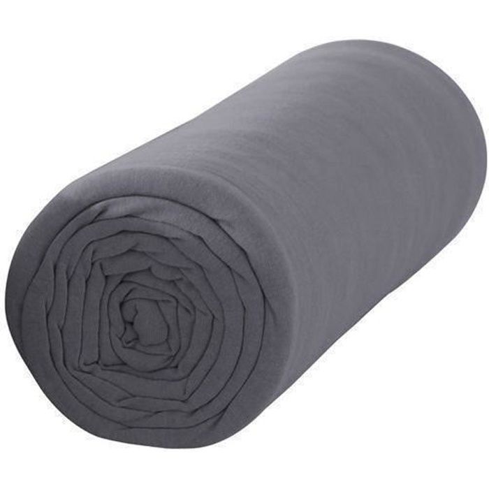 TODAY Drap housse 100% coton - 90 x 190 cm - Canon de fusil TODAY