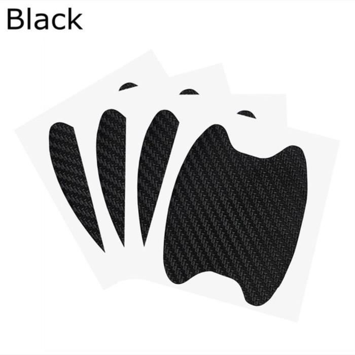 4 pcs Autocollant de poignée de porte film de protection de voiture