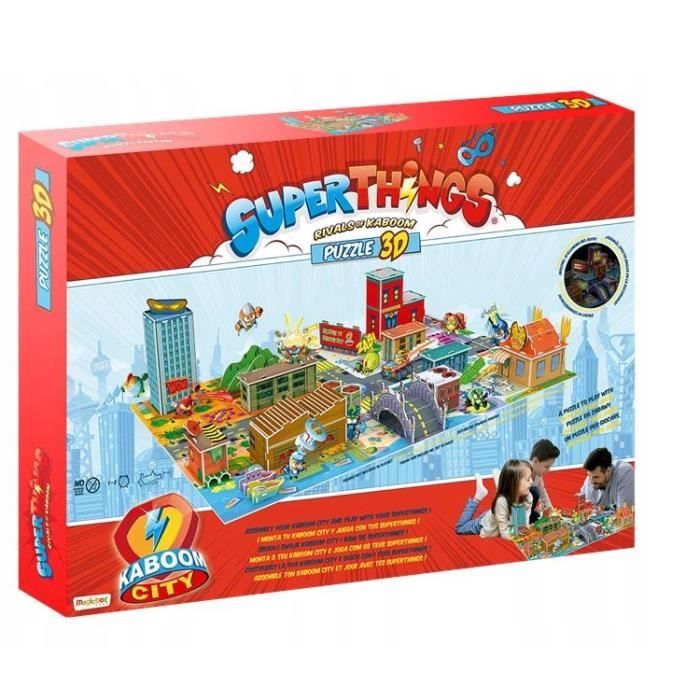 SuperThings 3D Puzzle Kaboom City Jigsaw Box Boîte magique en mousse souple