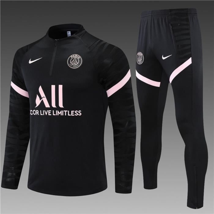 Maillot Foot NIKE PSG Paris Saint-Germain 2021 2022 Survêtements Foot Homme Enfants Nouveau - Noir