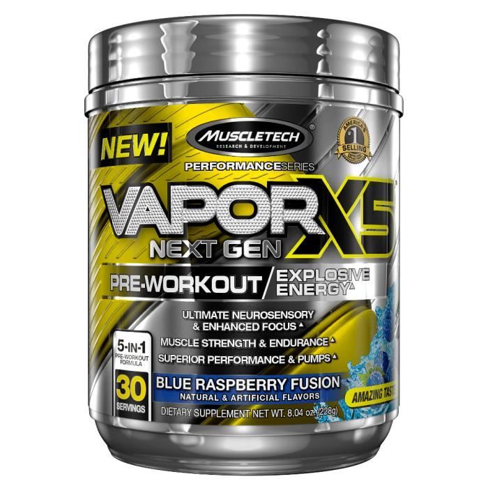Vapor X5 Next Gen Pre-Workout 30 servings (Framboise bleue)