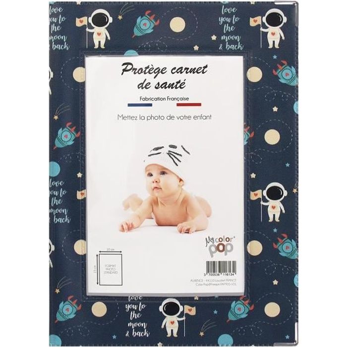 Protège carnet santé enfant personnalisable Color Pop® FRANCE 22 x 16 cm