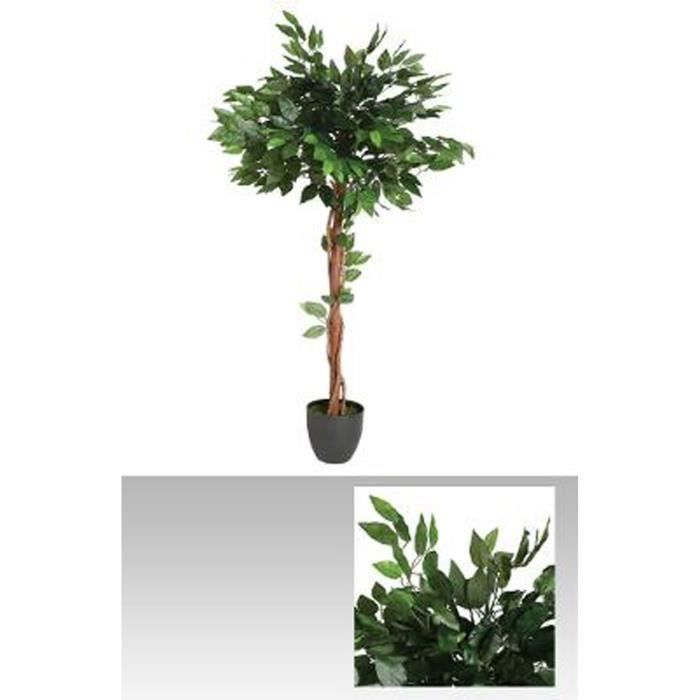 Plante Artificielle - Ficus - en polyester, plastic, fer, ciment - Dim : H.120 cm