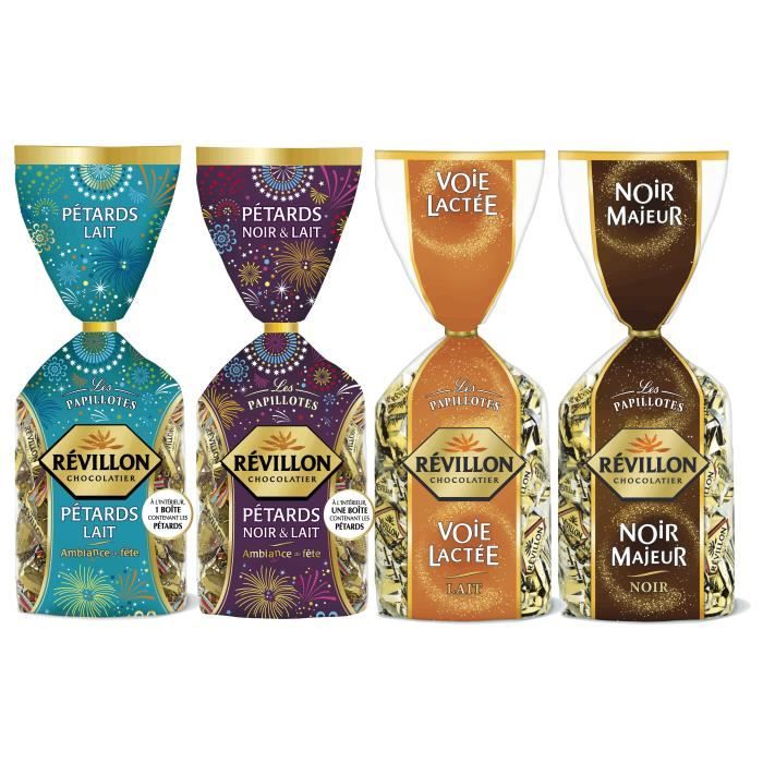 Lot de 4 sachets de papillotes pour des fêtes 100% papillotes !