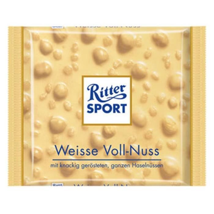 Ritter Sport Blanc Noisettes Entières (lot de 4)