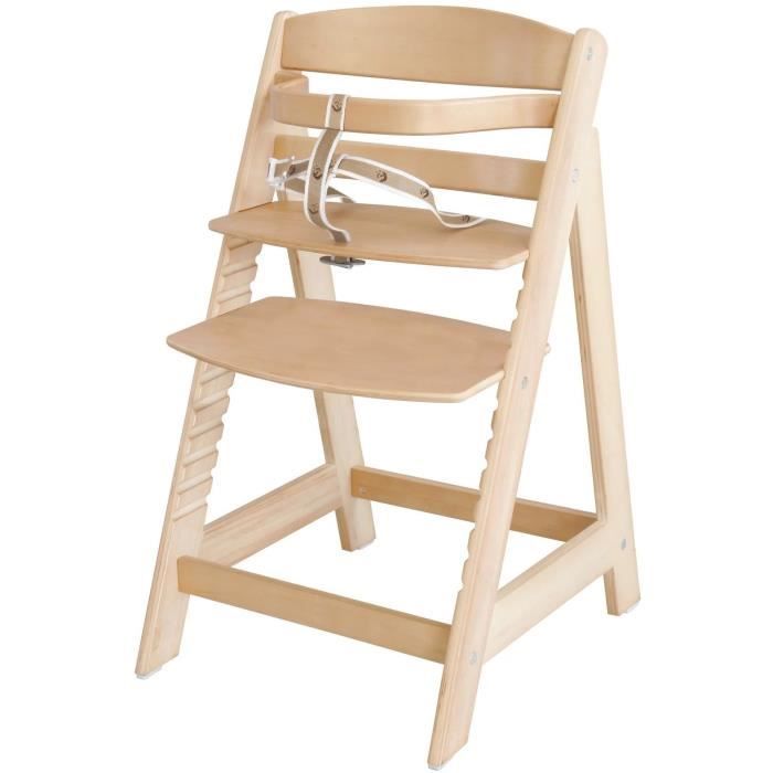 Chaise haute modulable MAXOU - bois - coloris natu
