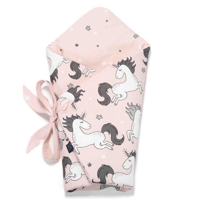 Gigoteuse d'emmaillotage molletonnée - nid d'ange naissance - Licorne Rose Dès la naissance - 4 mois