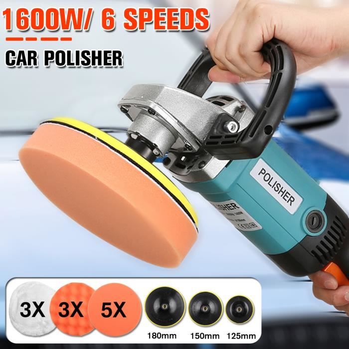 TEMPSA 1600W Lustreuse machine à polir polisseuse rectifieuse 500-3000r/min 220V FR