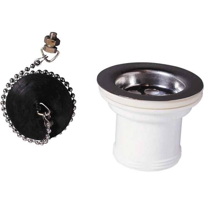WIRQUIN Bonde à bouchon - Évier inox Ø 50 mm