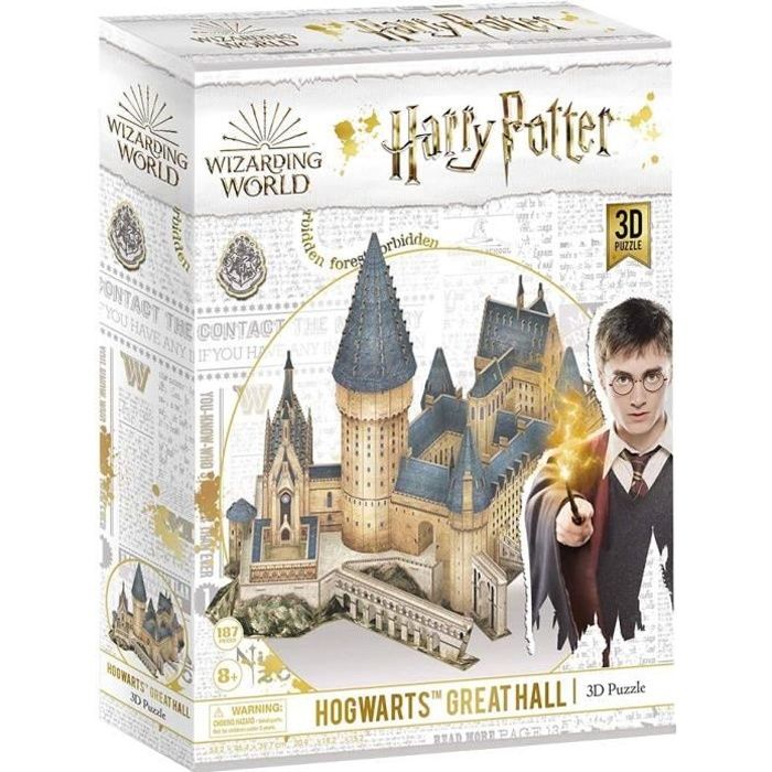World Brands - Harry Potter Puzzle 3d, Grande Salle, Construction Enfant Et Adulte, Decoration Chambre, Cadeau Aniversaire, 187
