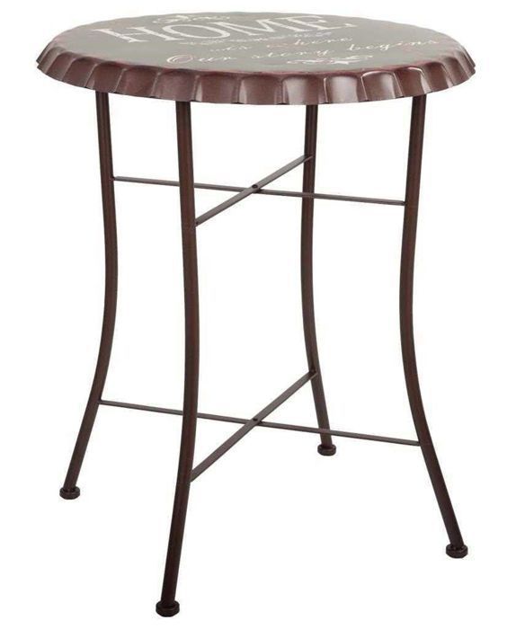 table de bar, table haute ronde en métal multicolore - diamètre 60 x hauteur 71 cm