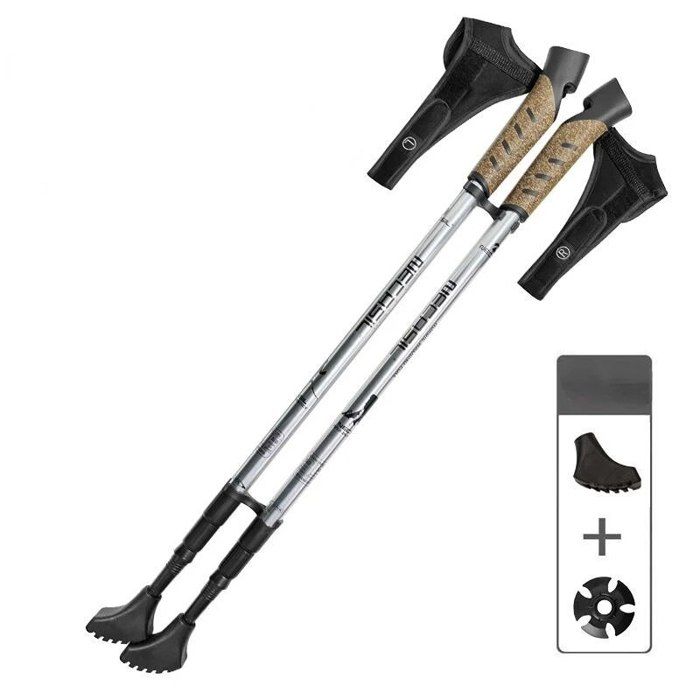 Lot 2 Piquets Tente Télescopiques 7075 – Réglables 95-235 Cm, Alliage Aluminium Camping