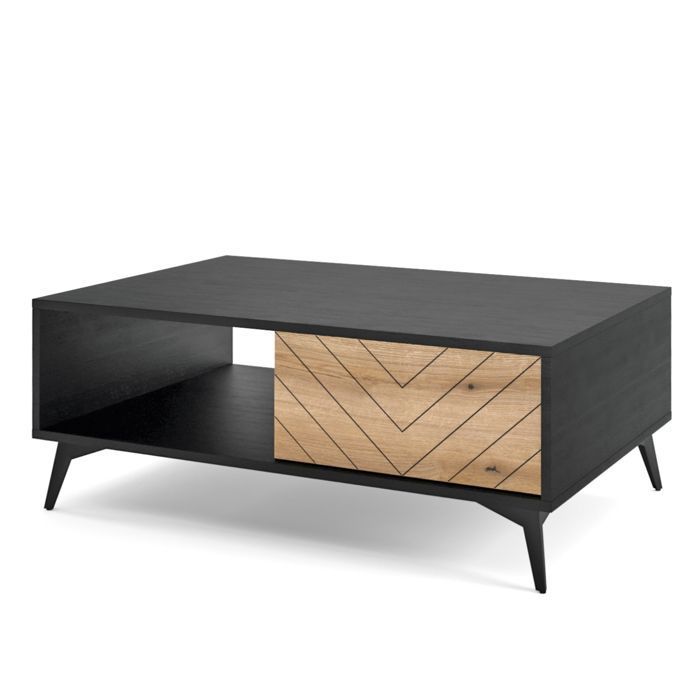 Table Basse Jasper Couleur Noire Chêne évoque largeur 104 cm hauteur 40 cm profondeur 68 cm Table Basse Jasper Couleur Noire Chêne évoque largeur 104 cm hauteur 40 cm profondeur 68 cm