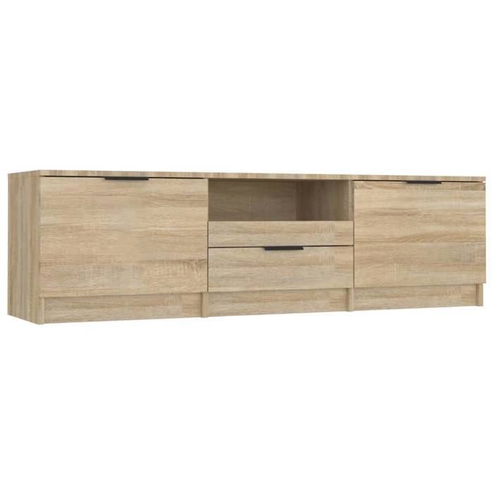 Printemps/été 2025 Meuble TV Chêne sonoma - JM - haute de gamme - 140x35x40 cm bois dingénierie EU1904
