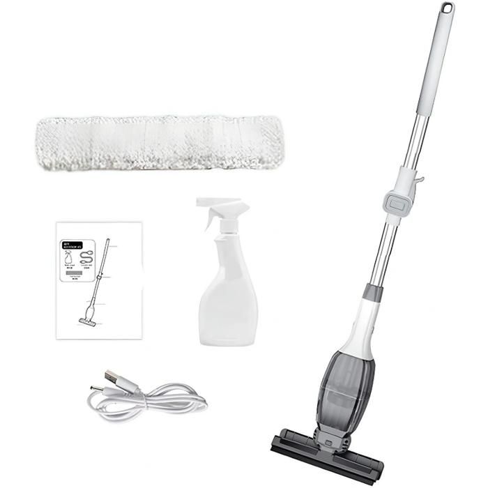 Robot nettoyeur de vitres nettoyage rapide extensible design ergonomique 24 x 130 cm gris