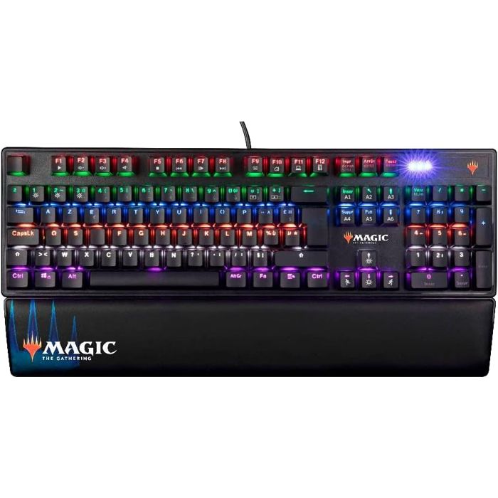Clavier Gaming KONIX Magic The Gathering Mécanique AZERTY Anti ghosting 20 Effets Lumineux