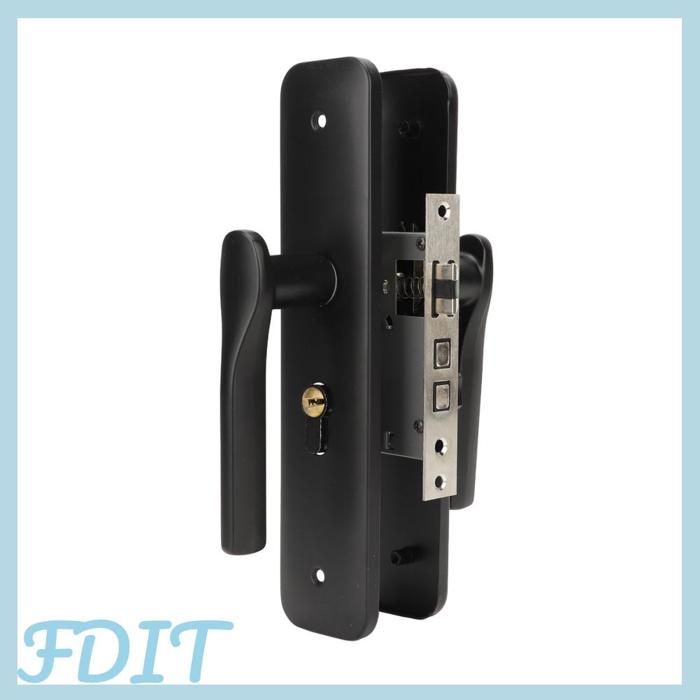GOTOTOP Ensemble de serrure de porte Poignée de Porte dentrée à clé en Acier Inoxydable Revêtement Résistant à outillage porte