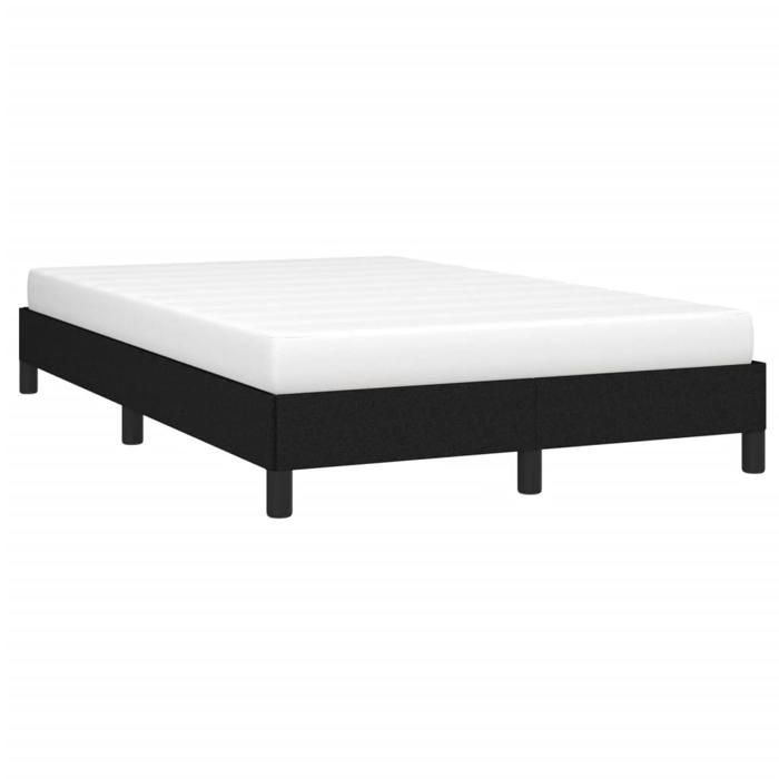 Lit 120x190 cm Lit simple VIDAXL Cadre de lit MODERNE sans matelas noir tissu L8610