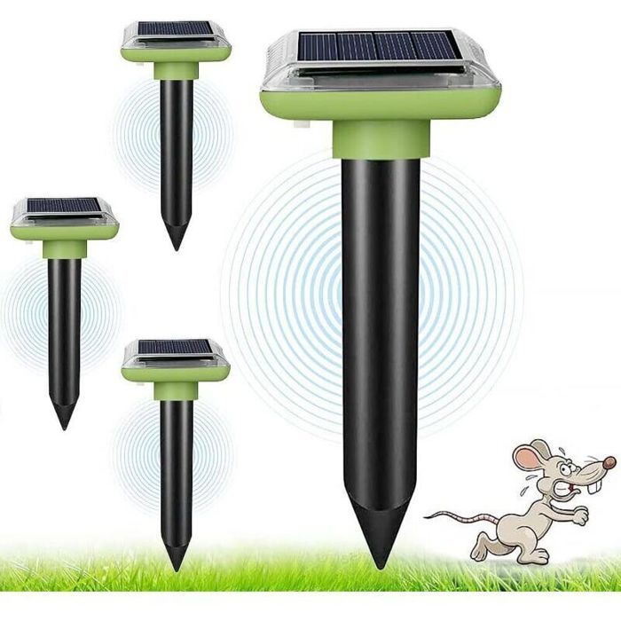 Répulsifs Anti-Taupes Répulsif Taupe Solaire répulsif Serpent Ultrason 4 pcs ultrasons borne pour Taupes Gopher pour Taupes