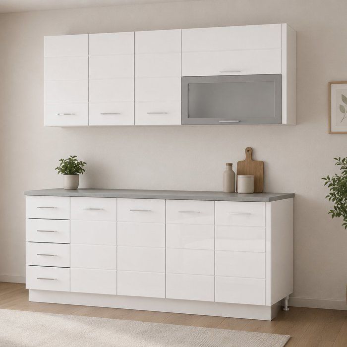 Cuisine Riquew Dmora en Bois Nobilité Blanc Mat Cuisine Riquew Dmora en Bois Nobilité Blanc Mat
