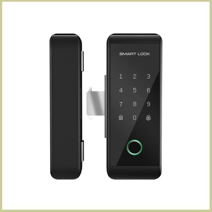 Serrure intelligente WIFI à empreintes digitales Push Pull serrure de porte dentrée sans clé pour porte en verre métal et bois