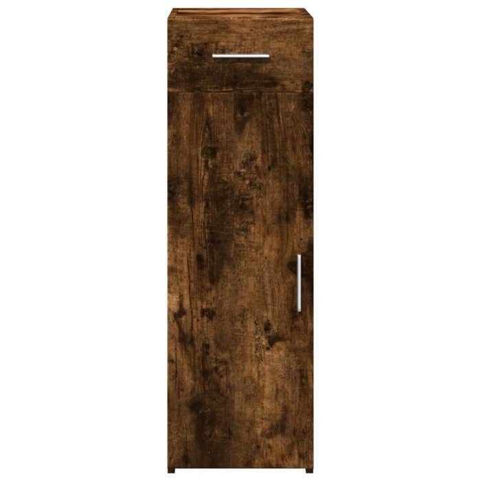 Buffet bahut - vidaXL - bois dingénierie - chêne fumé - grand rangement - 30 x 425 x 93 cm 88lru50r