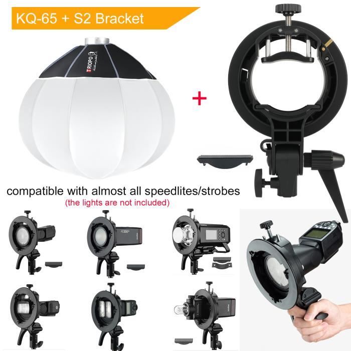 Softbox Lanterne NEEWER 65cm - Diffuseur 360° - Support Bowens - Pour Lumières LED - Ouverture Rapide
