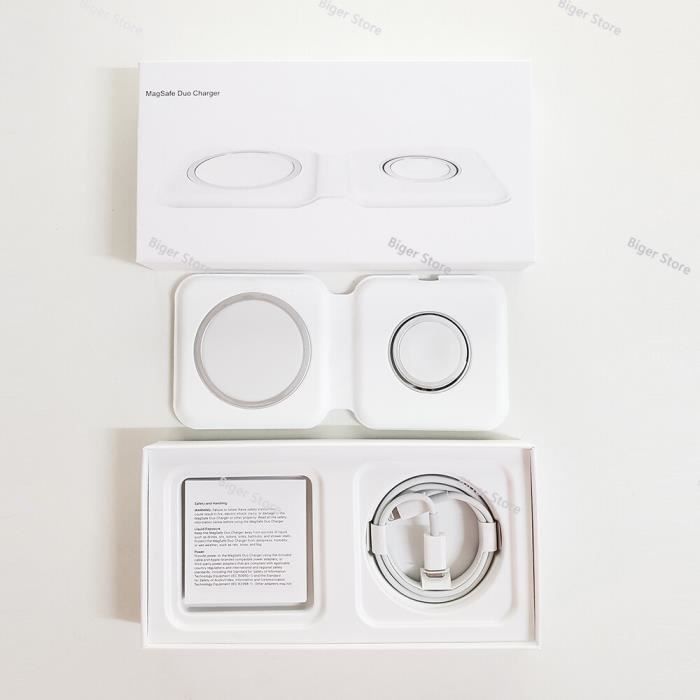 Chargeur Duo Chargeur Magnetique Sans Fil Rapide Duo 15w Pour Apple Watch 5 4 3 2 Iphone 12 Pro Max 12 Mini Cdiscount Telephonie