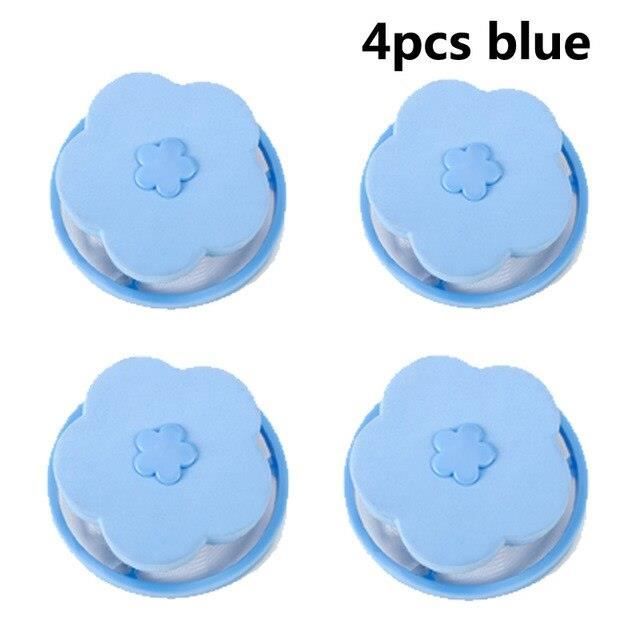 Filtre à Poils Pour Machine à Laver - Lot De 4 - Réutilisable - Capture Poils D'animaux, Peluches - Compatible Toutes Machines