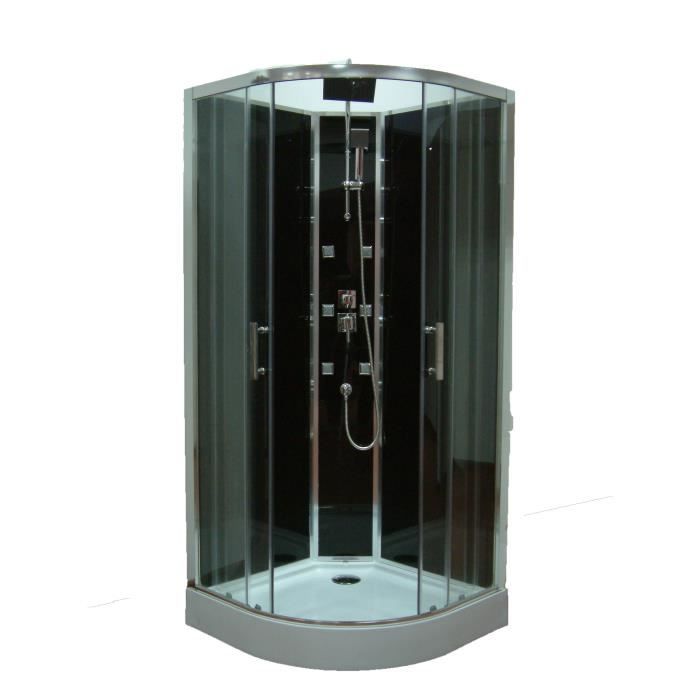 Aqua Cabine De Douche Hydromassante Selia 1 4 Cercle 90x90 Cm