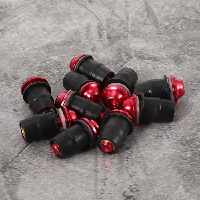 Kit De Boulons De Pare-brise Moto – 10 Pièces M5 X 16 Mm – En Alliage, Couleurs Noir/rouge/or/argent – Avec écrous Et Rondelles - 11