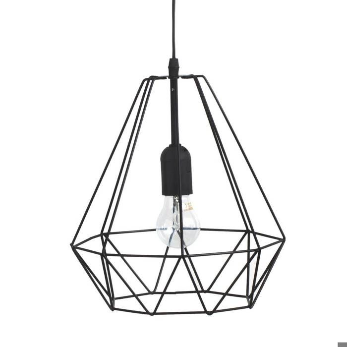 Suspension filaire Drim métal noir D25cm - Atmosphera Créateur dintérieur