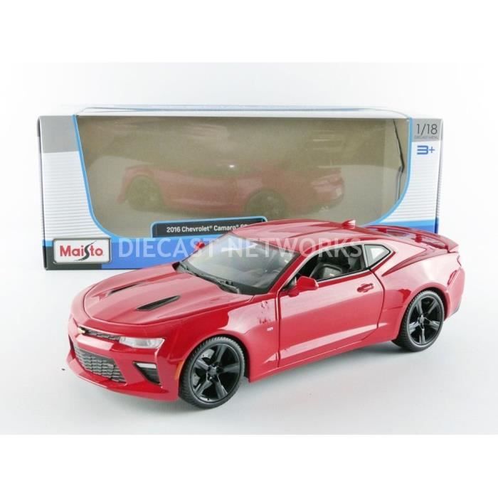 Voiture Miniature de Collection - MAISTO 1/18 - CHEVROLET Camaro SS - 2016 - Rouge - 31689R