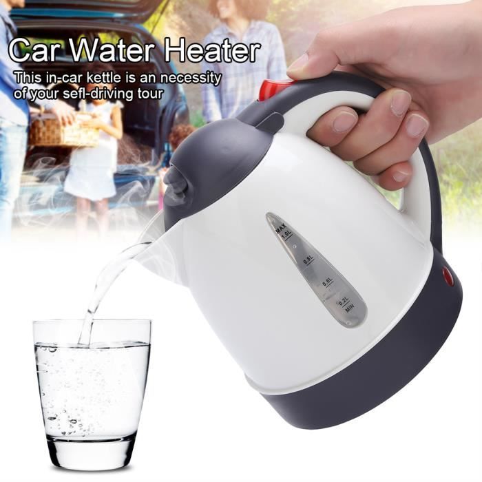 Bouilloire Voiture 12V/24V Portable - Chauffe Tasse Électrique - Noir
