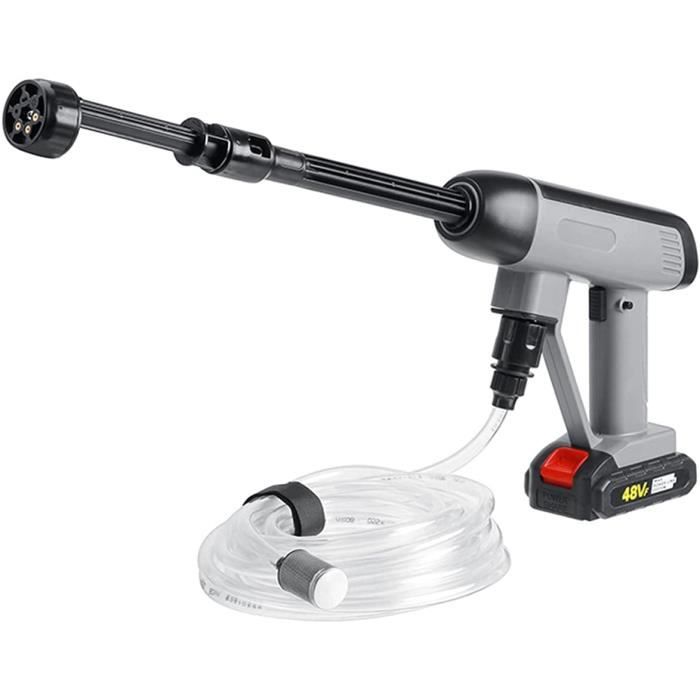 Nettoyeur Haute Pression Sans Fil 60Bar - Batterie 12000mAh, 3.7L/min, 5m Tuyau - Jardin, Voiture