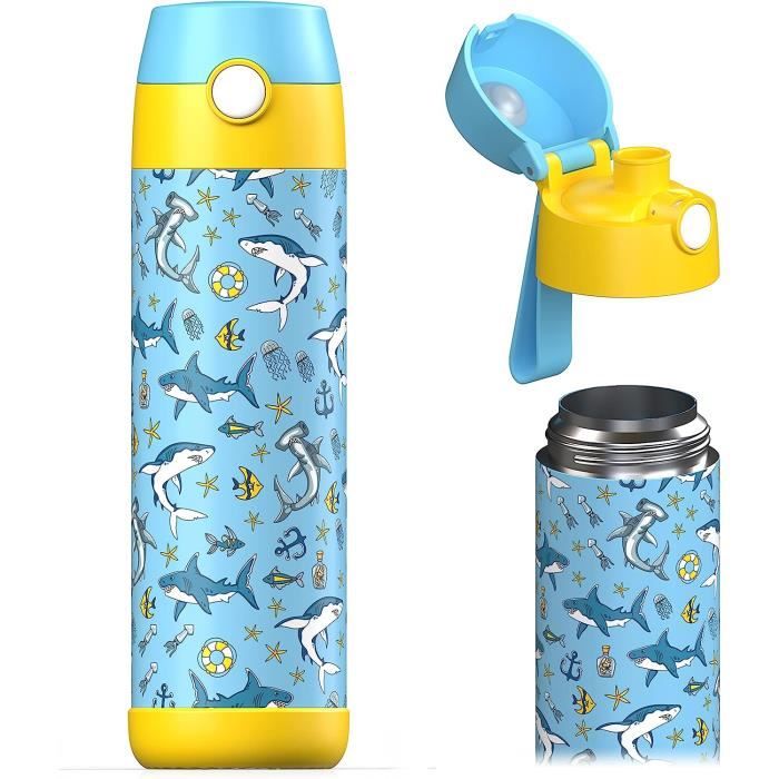 PLNVNVP Gourde pour Enfant, Barbi Bouteille d'eau Enfant, Gourde Enfant avec Paille, Barbi Princesse Gourde, Bouteille Enfant pour Maternelle Ecole Sport (500ML, Rose