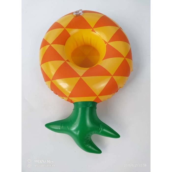 Grande Bouée Gonflable Ananas LEISEI pour Piscine, Jouet Gonflable d'été, Jouet pour Fêtes de Piscine avec Vannes Rapides