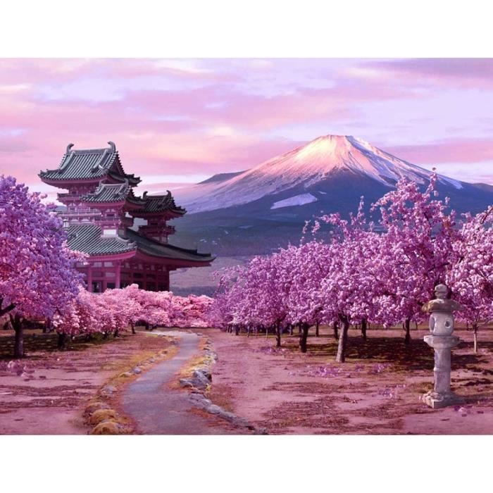 5D Diamond Painting Kits, DIY(Îles Maldives)Kit De Peinture Au Diamant Plein Diamant Arts Cristal Strass Broderie Point De Croix Peinture Craft Pour La Décoration Murale Maison(foret Ronde 80*160CM