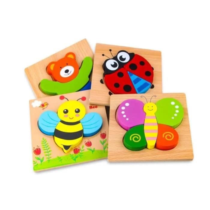 Puzzles en Bois Jouets Enfant 1 2 3 4 Ans Puzzle à Encastrements Bébés Animaux Jeu Educatif Apprentissage pour Enfant