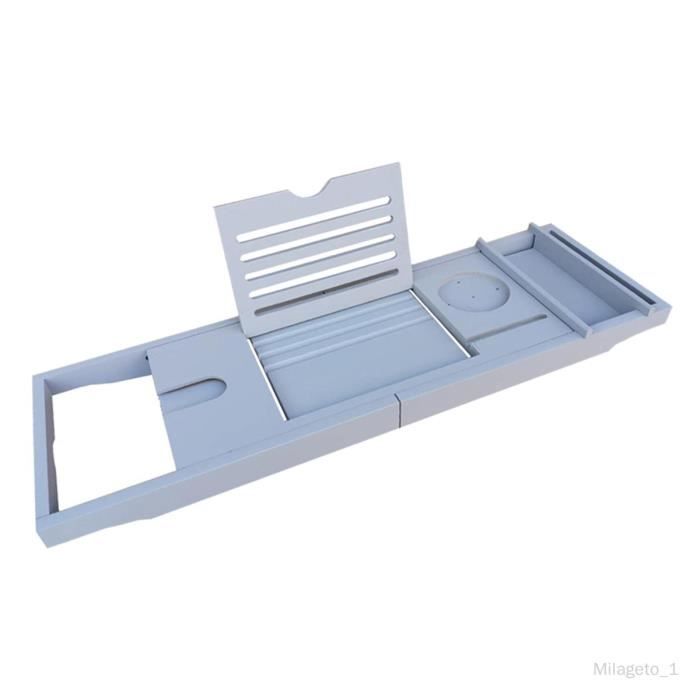 Pont Tablette Plateau De Baignoire Avec Support De Livre Verre Et Savon