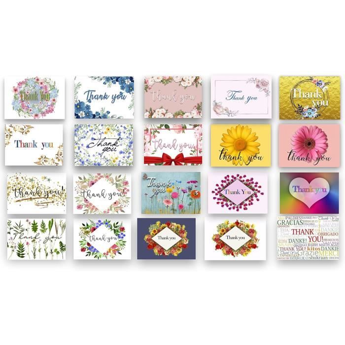 Cartes Remerciement Deuil UTTSCHEID - Lot De 50 Avec Enveloppes, Design Sobre Pour Condoléances