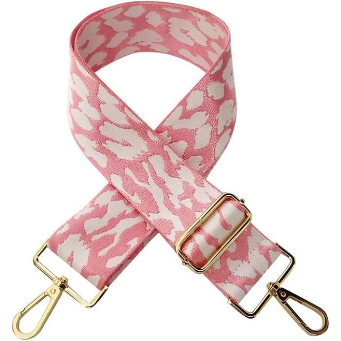 Sangle De Sac Bandoulière Léopard Réglable En Longueur 3,8 Cm