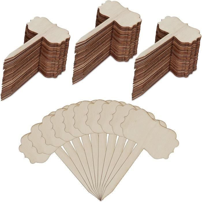 Étiquettes De Jardin En Plastique Blanc 10x2cm - Lot De 100 + Marqueur, Imperméables, Réutilisables