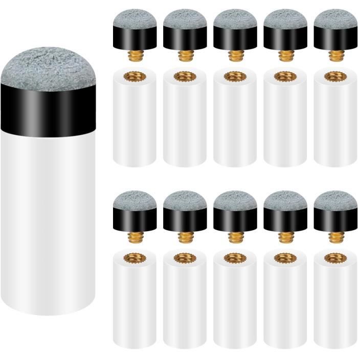 Embouts Billard 13mm Cuir 20 Pointes De Queue De Billard Bleues - 13mm, Cuir, Avec Boîte De Rangement - Pour Billard Et Snooker Stecca Biliardo